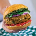 Perfect Chick’n Spinach Pesto Burgers